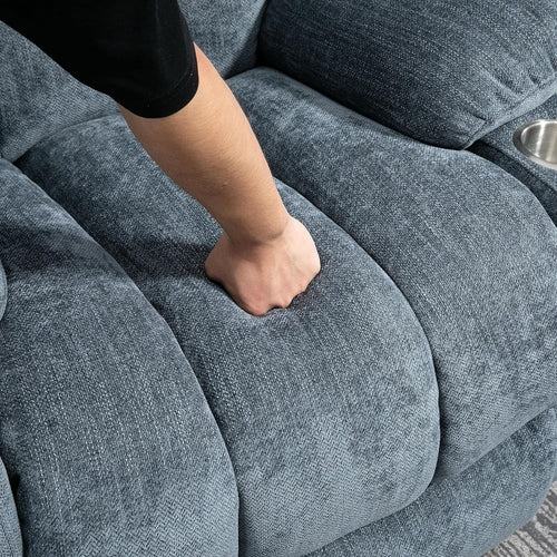 Power Lift Recliner Chair With Full Body Massage And Heat In Elegant Blue