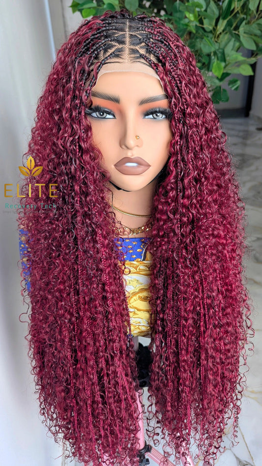 5by5 closure lace raw human hair boho wig