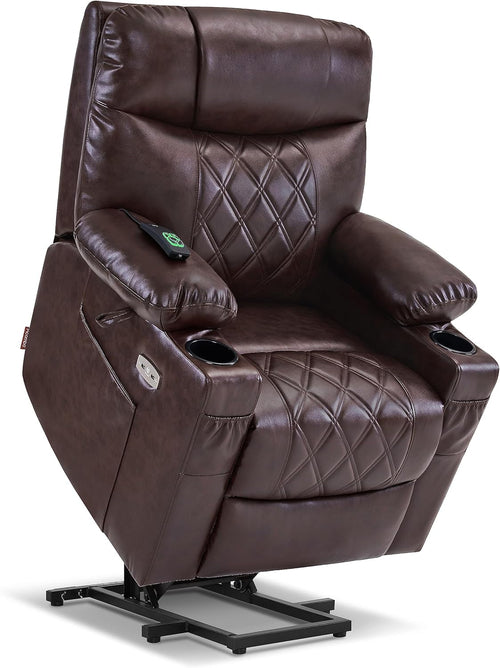Small Size Power Lift Recliner Chair Sofa with Massage and Dual Heating Functions
