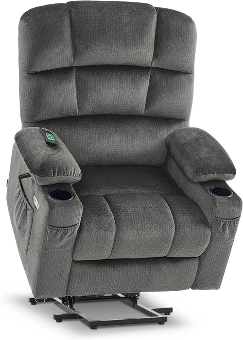 Dual Motor Power Lift Recliner Chair with Massage and Heat for Elderly