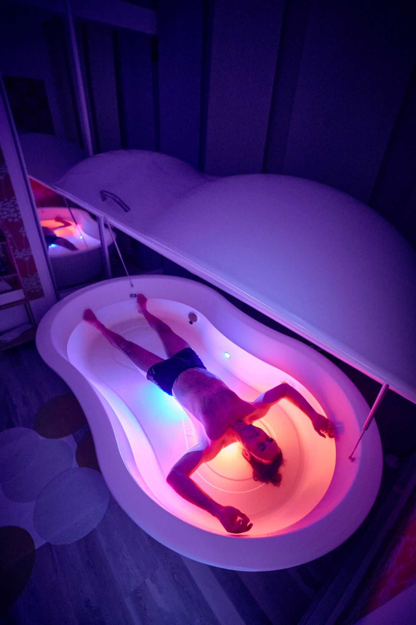 Aquarmony Infinity pod | Float Pod Elliptical with Cover/Lid and Epsum Salt