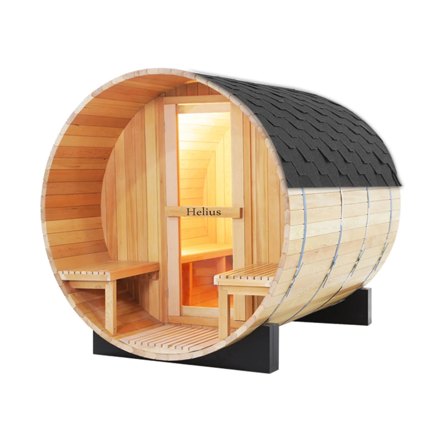 Oversized 6ft X 8ft Red Cedar Barrel Sauna Ready  US Warehouse Stock  for Your Backyard