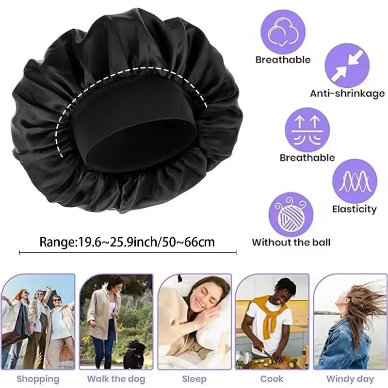 5/7pcs Hair Care Kit Tangled Hollow Out Comb with Rat Tail Edge Control Brush Spray Bottle Soft Satin Sleeping Cap Styling Tools