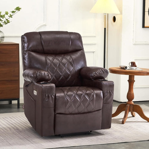 Small Size Power Lift Recliner Chair Sofa with Massage and Dual Heating Functions
