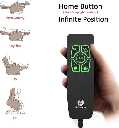 Large Dual Motor Power Lift Recliner Chair Sofa with Massage and Heat
