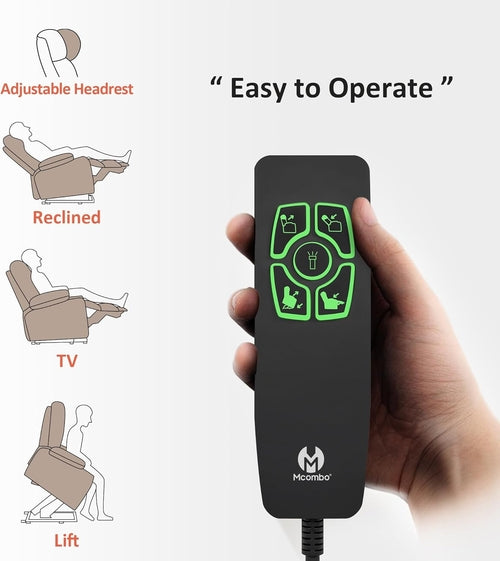 Small Size Power Lift Recliner Chair Sofa with Massage and Dual Heating Functions