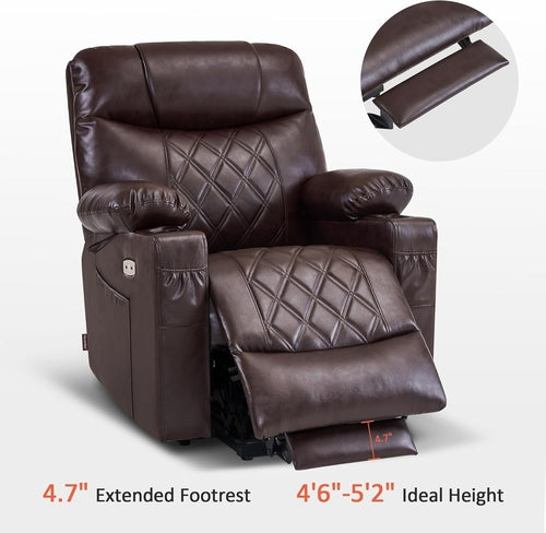 Small Size Power Lift Recliner Chair Sofa with Massage and Dual Heating Functions