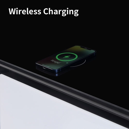 Modern Smart Coffee Table with Built-in Fridge, Bluetooth Speaker,