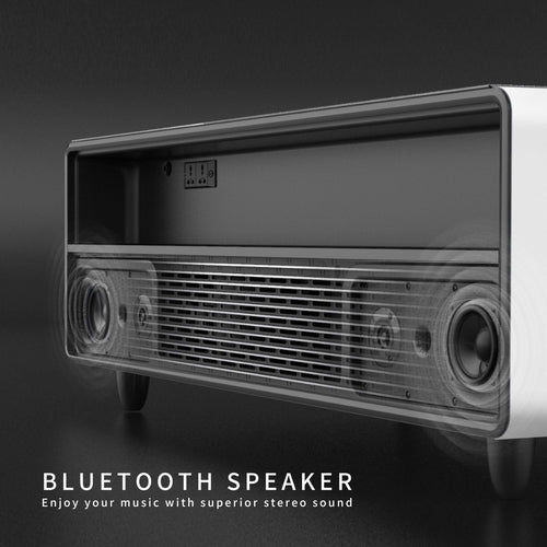 Modern Smart Coffee Table with Built-in Fridge, Bluetooth Speaker,