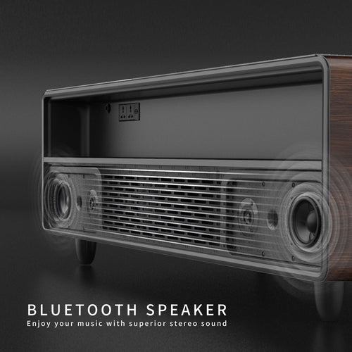 Modern Smart Coffee Table with Built-in Fridge, Bluetooth Speaker,