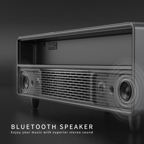 Modern Smart Coffee Table with Built-in Fridge, Bluetooth Speaker,