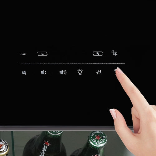 Modern Smart Coffee Table with Built-in Fridge, Bluetooth Speaker,