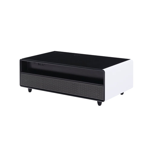 Modern Smart Coffee Table with Built-in Fridge, Bluetooth Speaker,