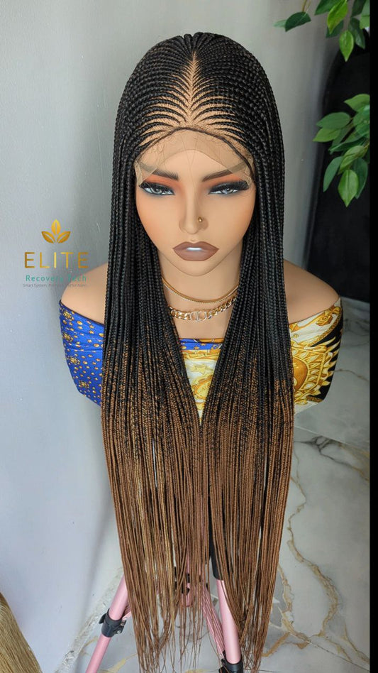Cornrow Braided Wig - Custom Lace, Length & Hair type