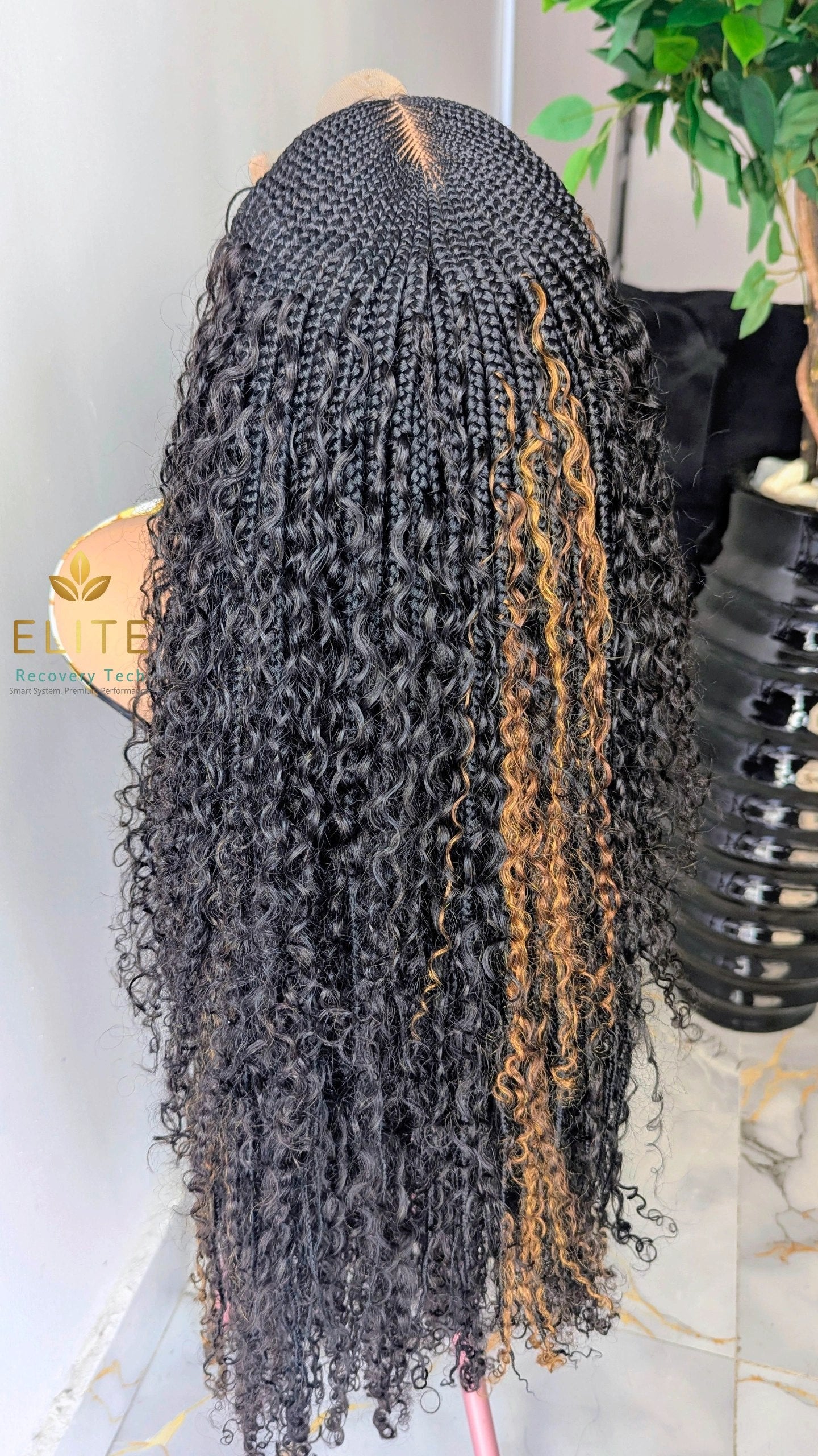 6by6 closure lace raw human hair cornrow boho wig