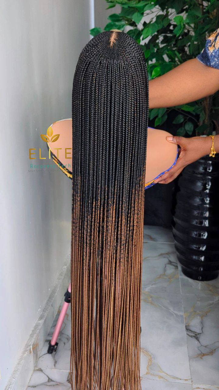 Cornrow Braided Wig - Custom Lace, Length & Hair type