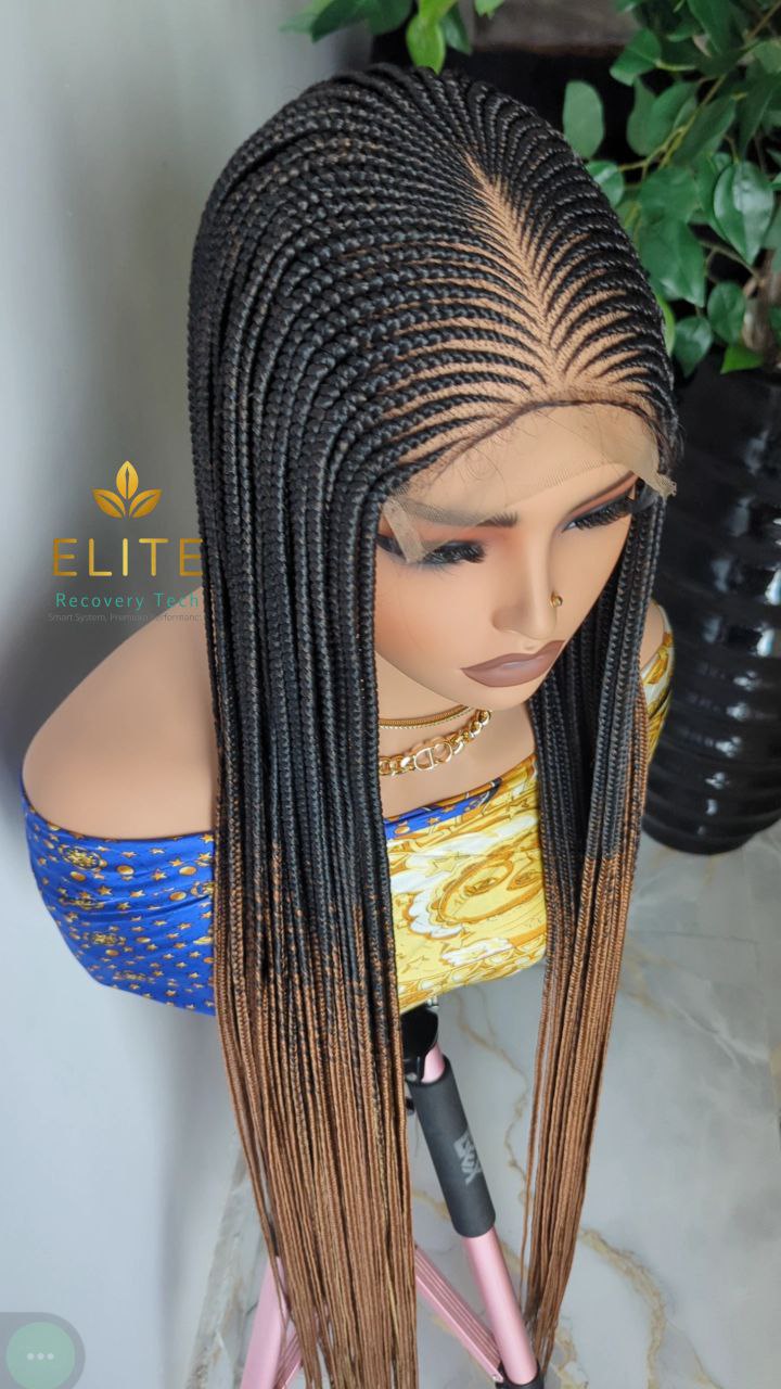 Cornrow Braided Wig - Custom Lace, Length & Hair type