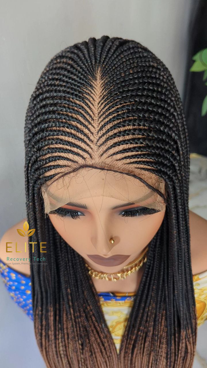 Cornrow Braided Wig - Custom Lace, Length & Hair type