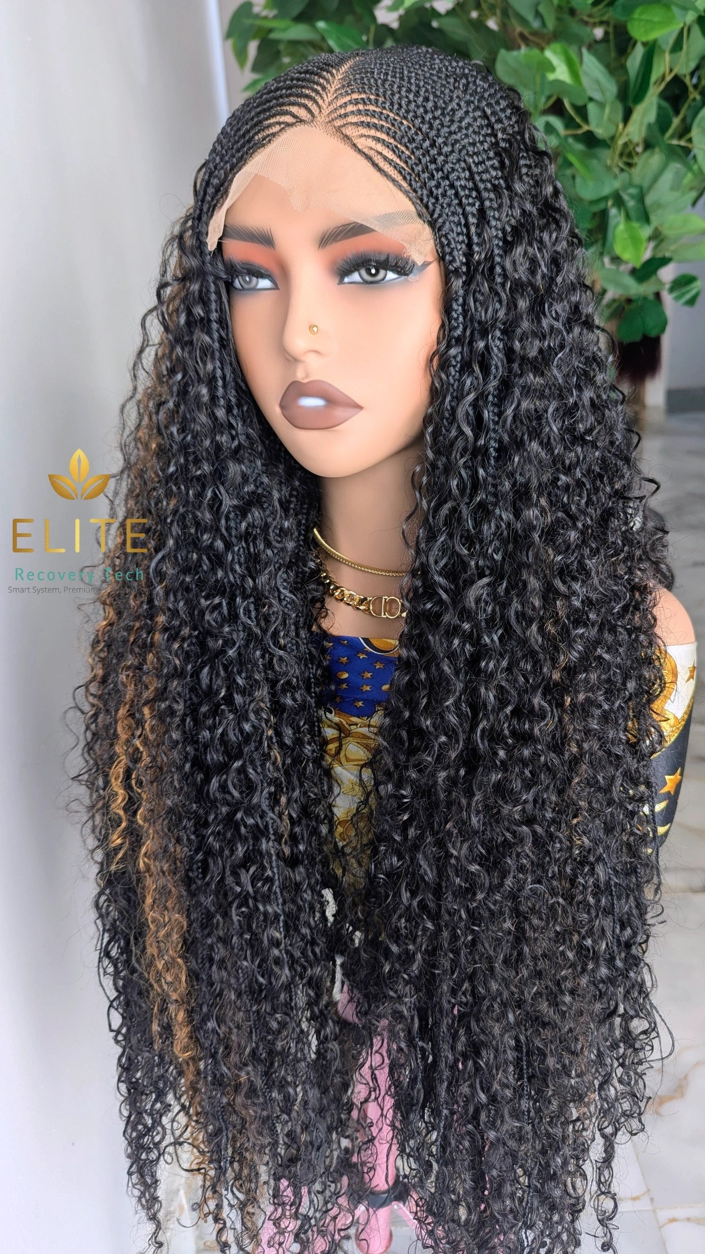 6by6 closure lace raw human hair cornrow boho wig