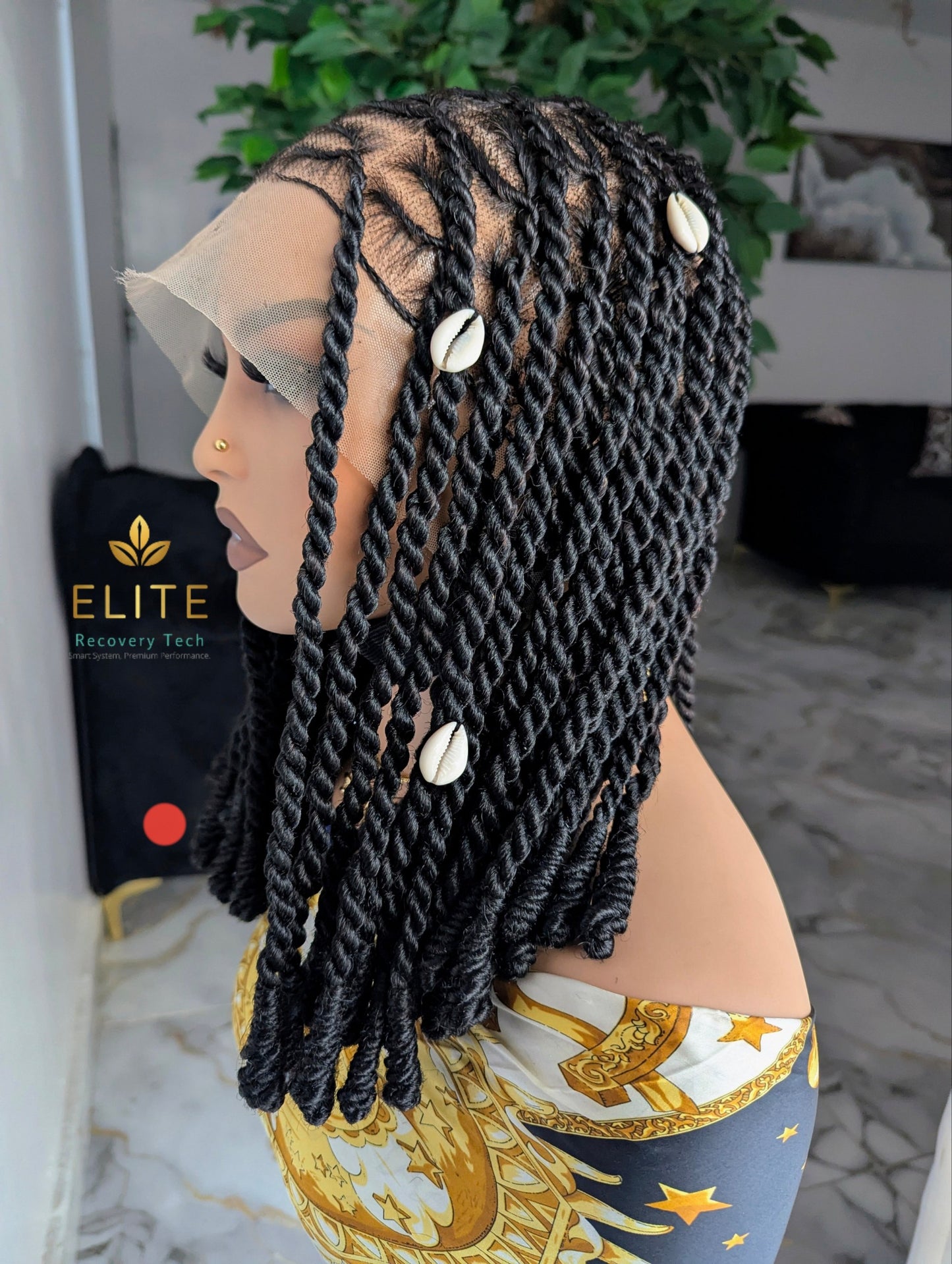 Full Lace Invisible Senegalese Kinky Twist - Braided Wig