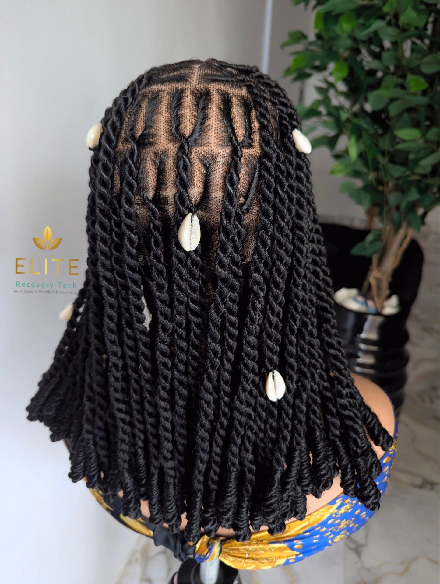 Full Lace Invisible Senegalese Kinky Twist - Braided Wig