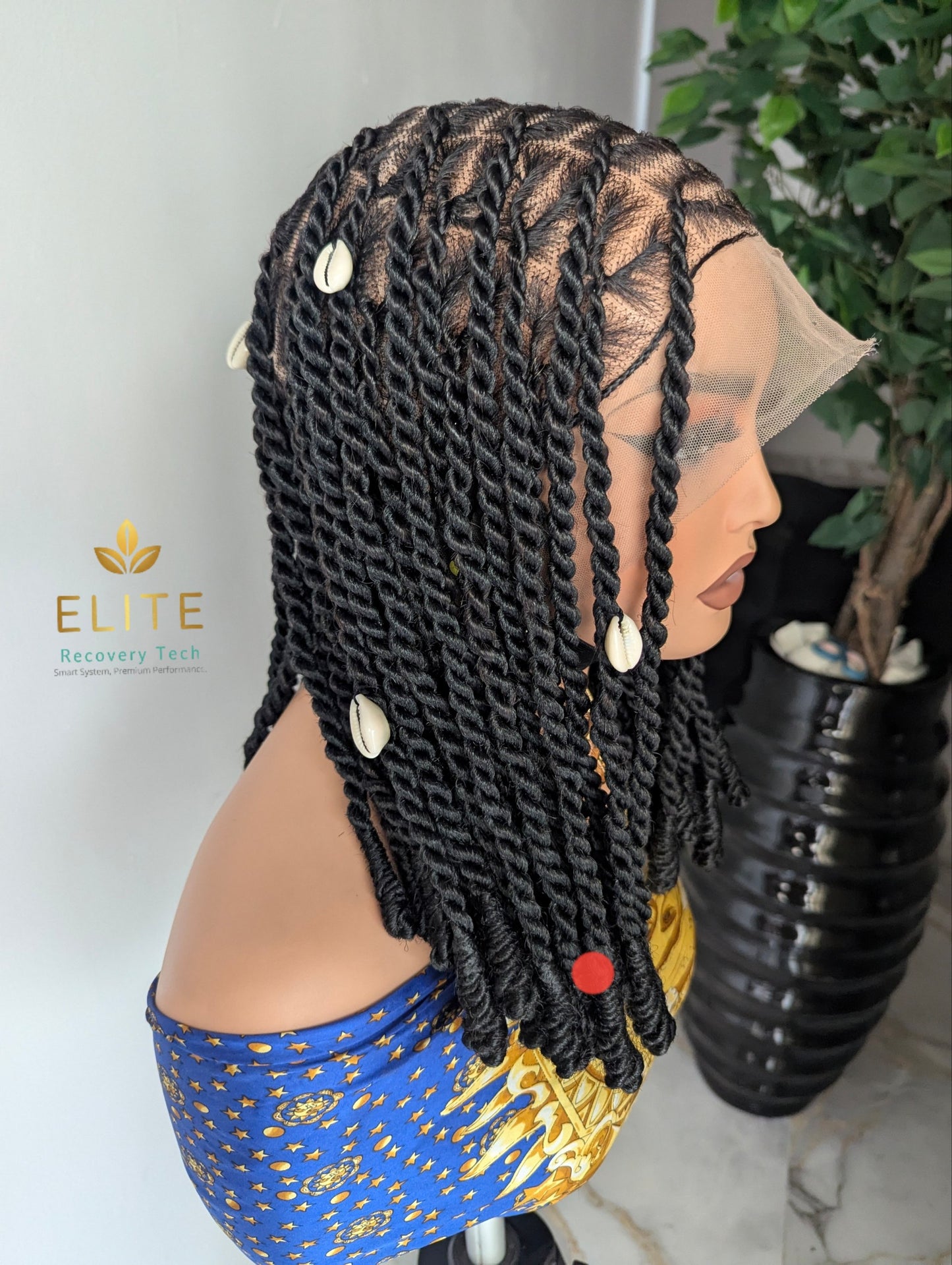 Full Lace Invisible Senegalese Kinky Twist - Braided Wig